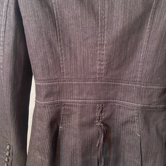 Ann Taylor Loft Black Jean Button Blazer - Picture 15 of 16